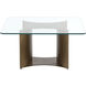 Denver 34 X 34 inch Clear / Antique Brass Coffee Table